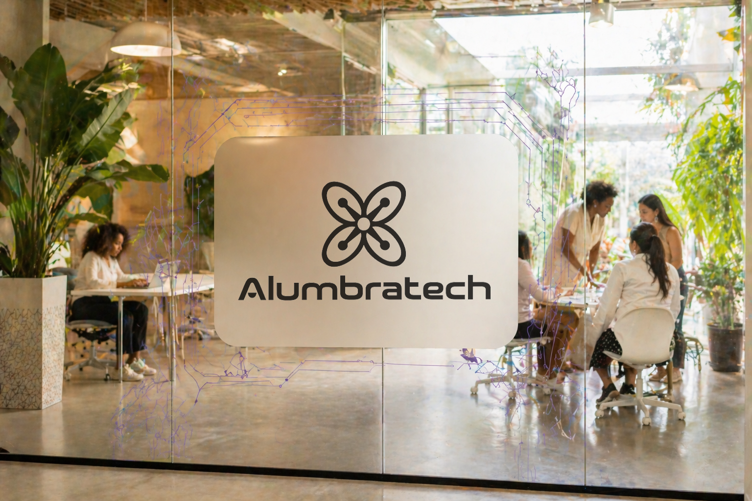 Alumbratech — Mockup y aplicaciones de marca